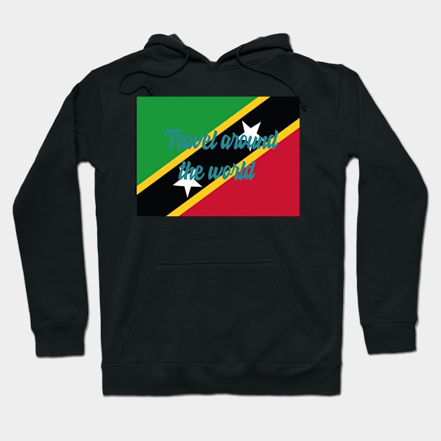 Travel Around the World - Saint Kitts and Nevis Hoodie by Byntar